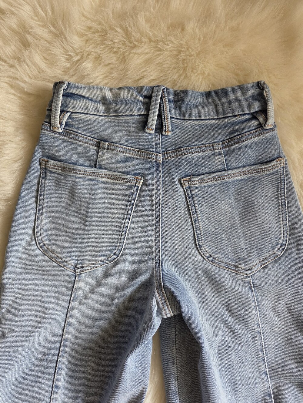 Good American Good Petite Palazzo Jeans Size 27 SHORT - HEMMED - CROPPED - Picture 8 of 15